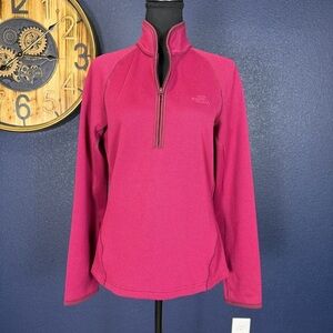 The North Face Magenta Half Zip Pullover, Size Medium
